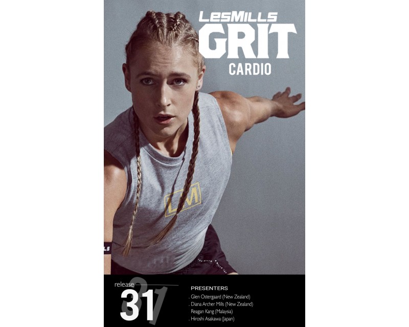 Les Mills GRIT Cardio 31 New Release CA31 DVD, CD & Note