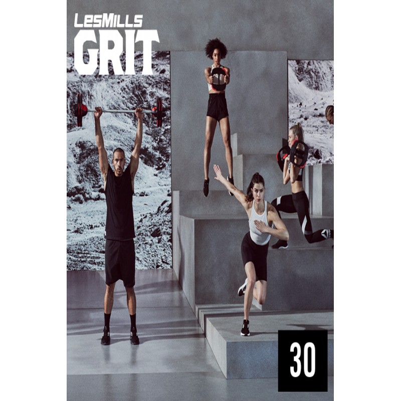 [Hot Sale]2019 Q3 LesMills Routines GRIT ATHLETIC 30 DVD+CD+ waveform graph