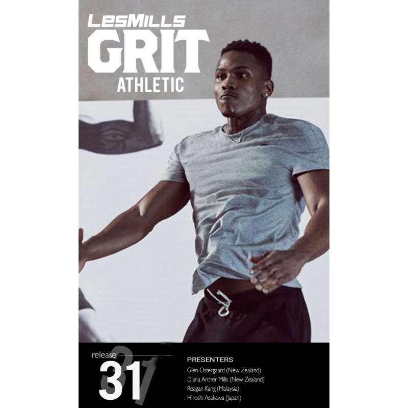 Les Mills GRIT ATHLETIC 31 New Release AT31 DVD, CD & Note