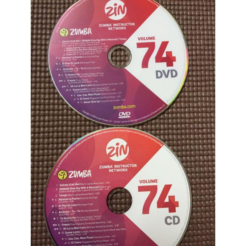 [Hot Sale]2018 New dance courses ZIN ZUMBA 74 HD DVD+CD