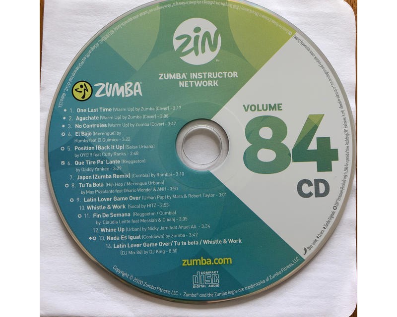 ZUMBA CD DVD ZIN74 w-up cooldown付き