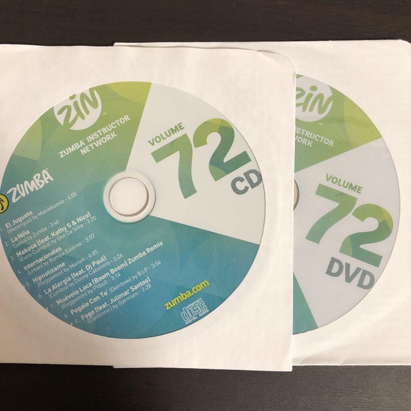 [Hot Sale]2018 New dance courses ZIN ZUMBA 72 HD DVD+CD